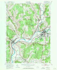 Sidney New York Historical topographic map, 1:24000 scale, 7.5 X 7.5 Minute, Year 1943