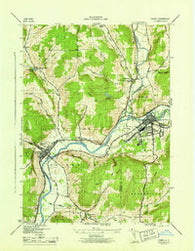 Sidney New York Historical topographic map, 1:31680 scale, 7.5 X 7.5 Minute, Year 1945