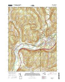 Sidney New York Current topographic map, 1:24000 scale, 7.5 X 7.5 Minute, Year 2016