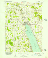 Skaneateles New York Historical topographic map, 1:24000 scale, 7.5 X 7.5 Minute, Year 1955