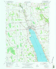 Skaneateles New York Historical topographic map, 1:24000 scale, 7.5 X 7.5 Minute, Year 1955