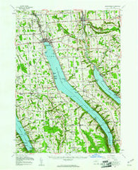 Skaneateles New York Historical topographic map, 1:62500 scale, 15 X 15 Minute, Year 1955