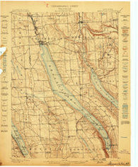 Skaneateles New York Historical topographic map, 1:62500 scale, 15 X 15 Minute, Year 1899