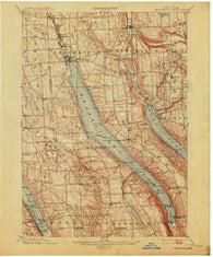 Skaneateles New York Historical topographic map, 1:62500 scale, 15 X 15 Minute, Year 1902