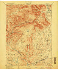 Slide Mountain New York Historical topographic map, 1:62500 scale, 15 X 15 Minute, Year 1905