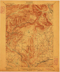 Slide Mountain New York Historical topographic map, 1:62500 scale, 15 X 15 Minute, Year 1905
