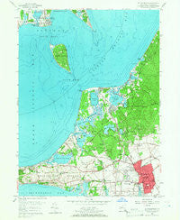 Southampton New York Historical topographic map, 1:24000 scale, 7.5 X 7.5 Minute, Year 1956