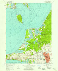 Southampton New York Historical topographic map, 1:24000 scale, 7.5 X 7.5 Minute, Year 1956