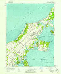 Southold New York Historical topographic map, 1:24000 scale, 7.5 X 7.5 Minute, Year 1956