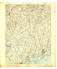 Stamford Connecticut Historical topographic map, 1:62500 scale, 15 X 15 Minute, Year 1892