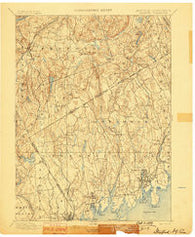 Stamford Connecticut Historical topographic map, 1:62500 scale, 15 X 15 Minute, Year 1899