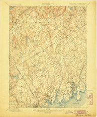 Stamford Connecticut Historical topographic map, 1:62500 scale, 15 X 15 Minute, Year 1899