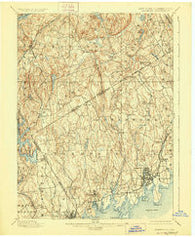 Stamford Connecticut Historical topographic map, 1:62500 scale, 15 X 15 Minute, Year 1899