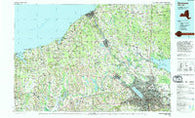 Syracuse New York Historical topographic map, 1:100000 scale, 30 X 60 Minute, Year 1985