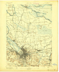 Syracuse New York Historical topographic map, 1:62500 scale, 15 X 15 Minute, Year 1895
