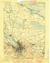 Syracuse New York Historical topographic map, 1:62500 scale, 15 X 15 Minute, Year 1898