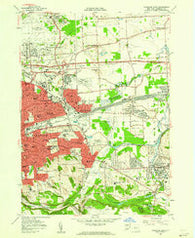 Syracuse East New York Historical topographic map, 1:24000 scale, 7.5 X 7.5 Minute, Year 1957