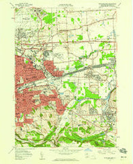 Syracuse East New York Historical topographic map, 1:24000 scale, 7.5 X 7.5 Minute, Year 1957