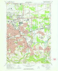 Syracuse East New York Historical topographic map, 1:24000 scale, 7.5 X 7.5 Minute, Year 1977