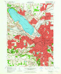 Syracuse West New York Historical topographic map, 1:24000 scale, 7.5 X 7.5 Minute, Year 1958
