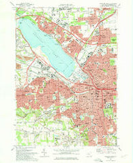 Syracuse West New York Historical topographic map, 1:24000 scale, 7.5 X 7.5 Minute, Year 1973