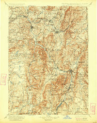 Taconic New York Historical topographic map, 1:125000 scale, 30 X 30 Minute, Year 1900