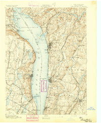 Tarrytown New York Historical topographic map, 1:62500 scale, 15 X 15 Minute, Year 1893