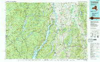 Ticonderoga New York Historical topographic map, 1:100000 scale, 30 X 60 Minute, Year 1989