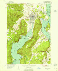 Ticonderoga New York Historical topographic map, 1:24000 scale, 7.5 X 7.5 Minute, Year 1950