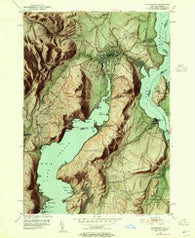 Ticonderoga New York Historical topographic map, 1:24000 scale, 7.5 X 7.5 Minute, Year 1950