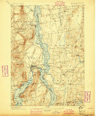 Ticonderoga New York Historical topographic map, 1:62500 scale, 15 X 15 Minute, Year 1896