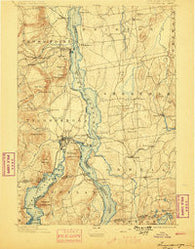 Ticonderoga New York Historical topographic map, 1:62500 scale, 15 X 15 Minute, Year 1896