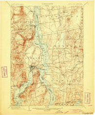 Ticonderoga New York Historical topographic map, 1:62500 scale, 15 X 15 Minute, Year 1902