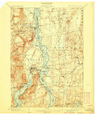 Ticonderoga New York Historical topographic map, 1:62500 scale, 15 X 15 Minute, Year 1902