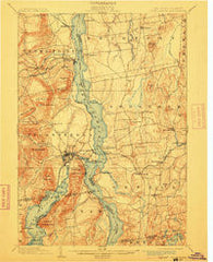 Ticonderoga New York Historical topographic map, 1:62500 scale, 15 X 15 Minute, Year 1902