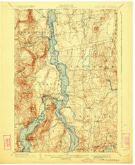Ticonderoga New York Historical topographic map, 1:62500 scale, 15 X 15 Minute, Year 1902
