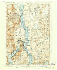 Ticonderoga New York Historical topographic map, 1:62500 scale, 15 X 15 Minute, Year 1902