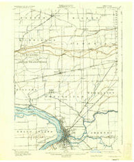Tonawanda New York Historical topographic map, 1:62500 scale, 15 X 15 Minute, Year 1901