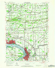 Tonawanda New York Historical topographic map, 1:62500 scale, 15 X 15 Minute, Year 1948