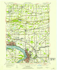 Tonawanda New York Historical topographic map, 1:62500 scale, 15 X 15 Minute, Year 1948