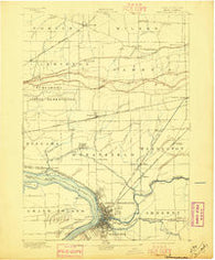 Tonawanda New York Historical topographic map, 1:62500 scale, 15 X 15 Minute, Year 1897