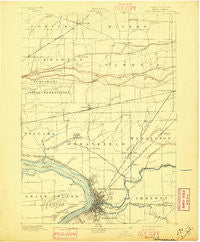 Tonawanda New York Historical topographic map, 1:62500 scale, 15 X 15 Minute, Year 1897