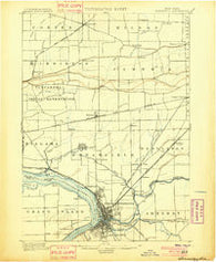 Tonawanda New York Historical topographic map, 1:62500 scale, 15 X 15 Minute, Year 1901