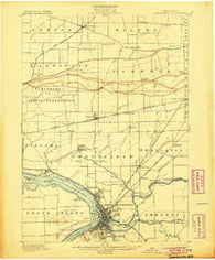 Tonawanda New York Historical topographic map, 1:62500 scale, 15 X 15 Minute, Year 1901