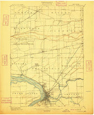 Tonawanda New York Historical topographic map, 1:62500 scale, 15 X 15 Minute, Year 1901