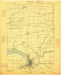 Tonawanda New York Historical topographic map, 1:62500 scale, 15 X 15 Minute, Year 1901