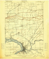 Tonawanda New York Historical topographic map, 1:62500 scale, 15 X 15 Minute, Year 1901