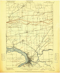 Tonawanda New York Historical topographic map, 1:62500 scale, 15 X 15 Minute, Year 1901