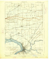 Tonawanda New York Historical topographic map, 1:62500 scale, 15 X 15 Minute, Year 1901