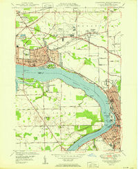 Tonawanda West New York Historical topographic map, 1:24000 scale, 7.5 X 7.5 Minute, Year 1950